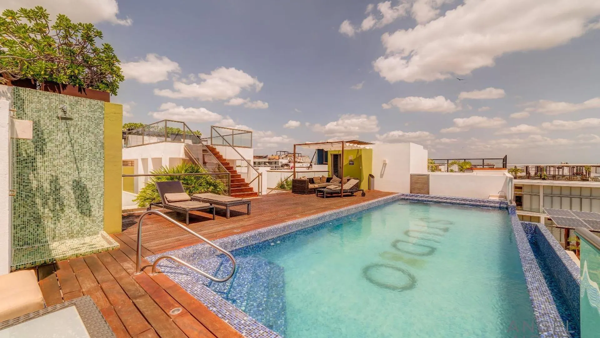 New Sunlit Stay Private Roof Terrace Bbq Spatub Playa del Carmen 0*,